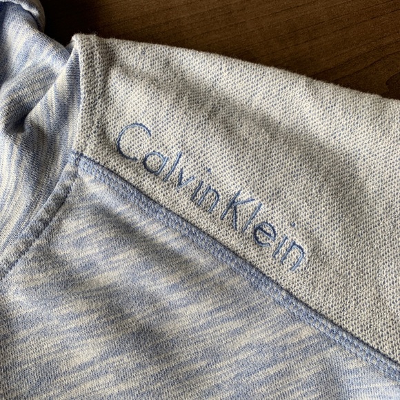 Calvin Klein blue cowl neck hi low sweater - Picture 7 of 12